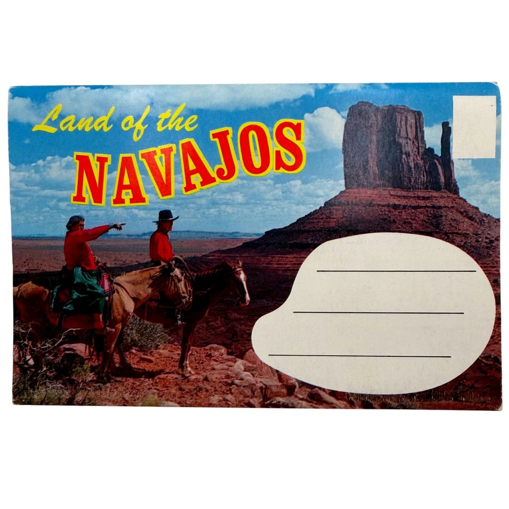 Vintage Land of the Navajos Monument Valley Fold Out Postcard Petley Studios